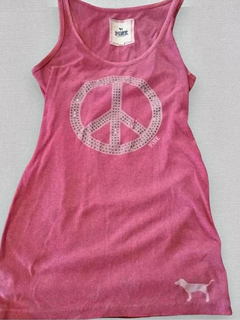 rare victoriaโs secret pink y2k vintage tank top